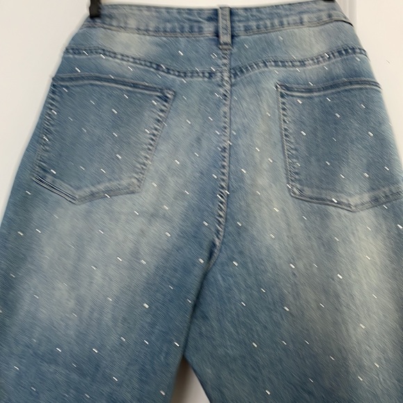 Fabulous Cache S/12 Rhinestone low rise cropped jeans - Picture 5 of 8